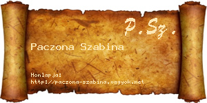 Paczona Szabina névjegykártya