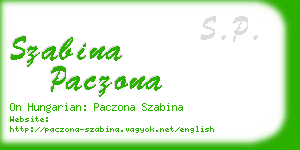 szabina paczona business card